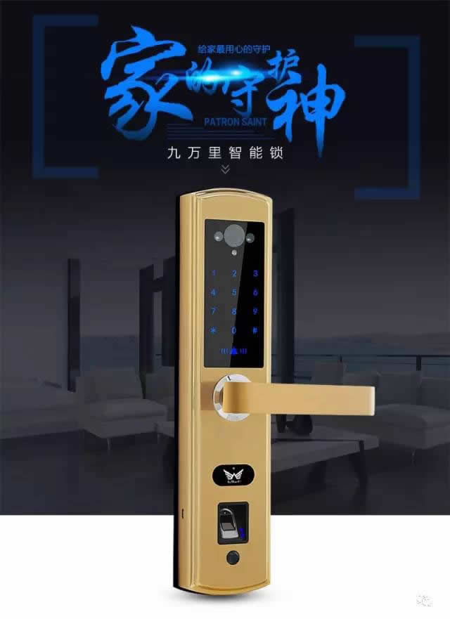 瑞尔智能锁 智能指纹锁 直板防盗电子密码锁