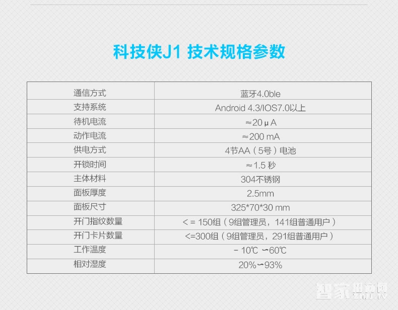 科技侠智能锁 家用防盗门指纹锁