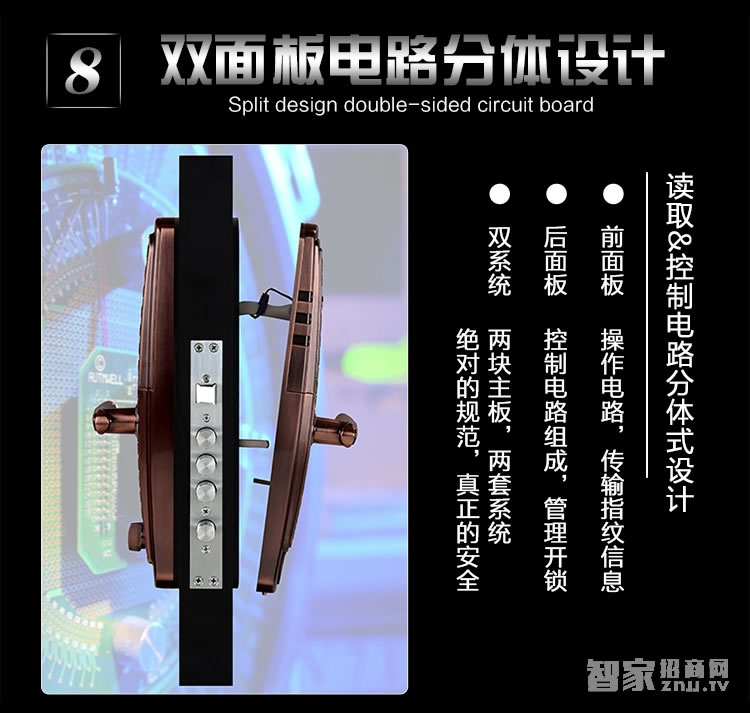 如神家用指纹锁 防盗指纹密码锁 防猫眼开锁
