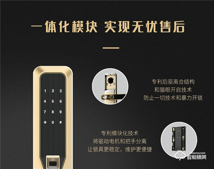 扬子智能锁 S9家用直板半自动智能锁