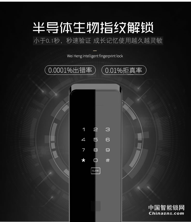 AOC智能锁 全自动磁卡锁 家用电子门锁