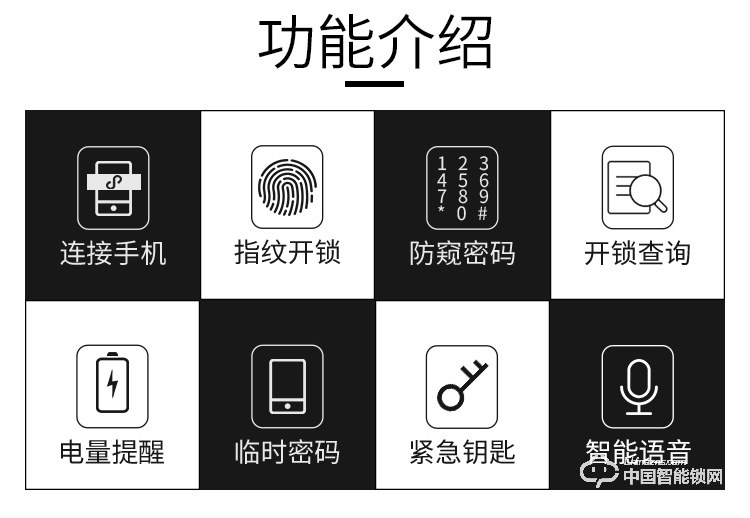 迪克曼智能锁 家用防盗门智能锁滑盖锁刷卡锁A13