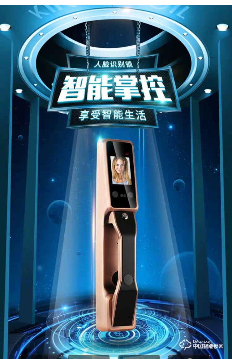 智得利智能锁 人脸识别智能锁 家用电子密码锁A-098