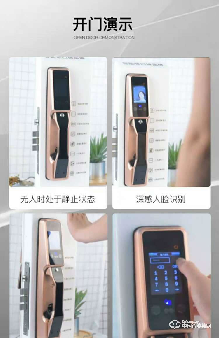 智得利智能锁 人脸识别智能锁 家用电子密码锁A-098