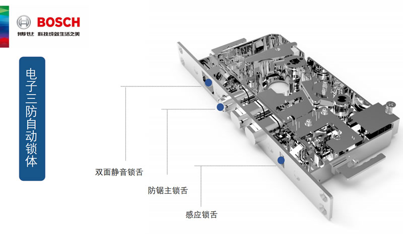 博世（bosch）智能锁 FU700推拉式指纹密码锁