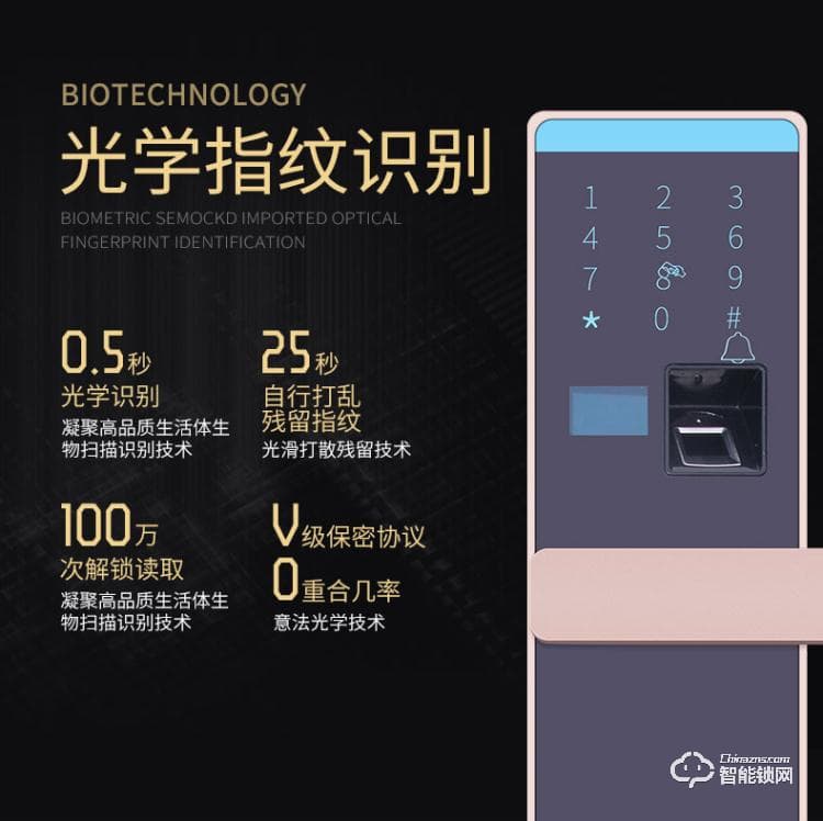 久富智能锁 指纹锁家用智能门锁 防盗门密码锁