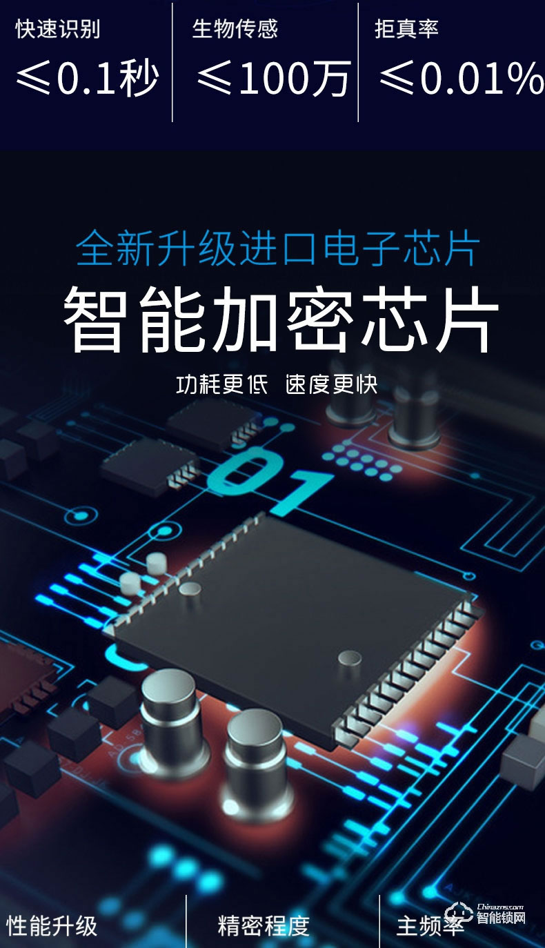 德斯保智能锁 小滑盖指纹密码防盗锁
