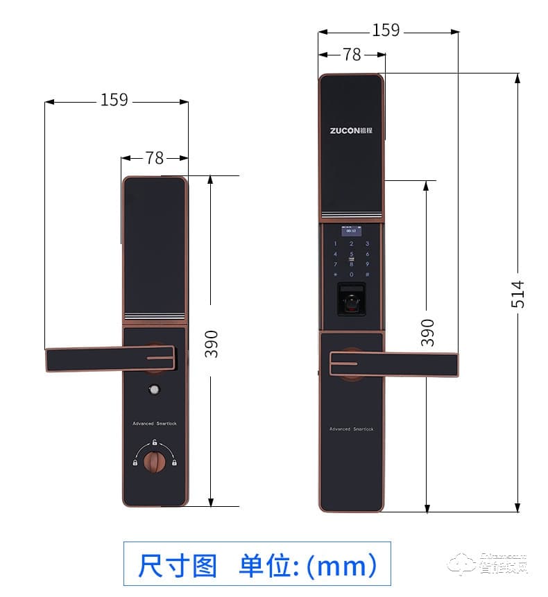 祖程智能锁 智能指纹感应锁