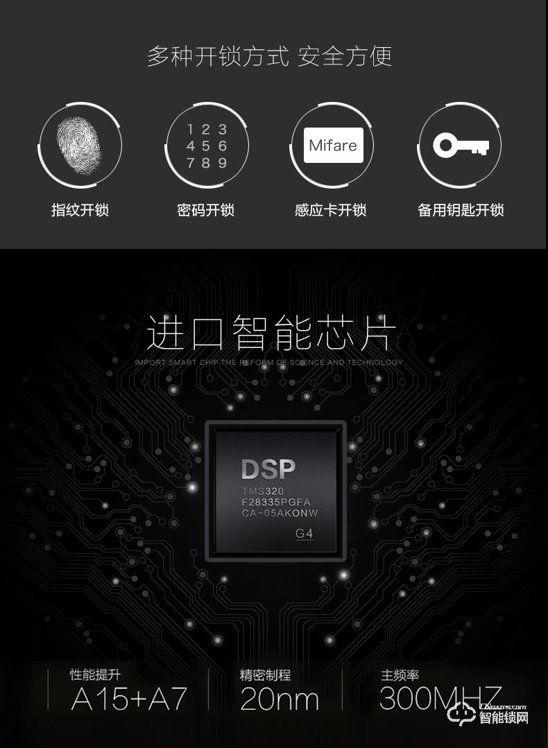 天图智能锁 刷卡锁别墅防盗锁