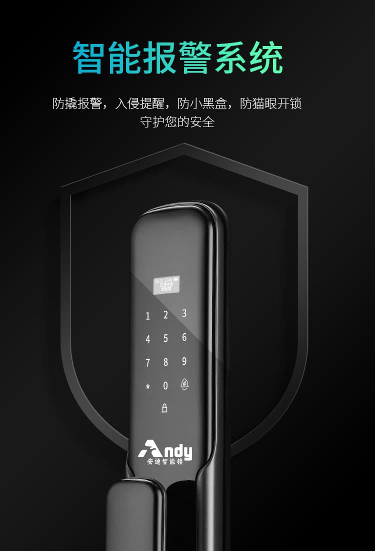 安迪智能锁-安迪6号智能锁，防盗门指纹锁，韩城智能锁