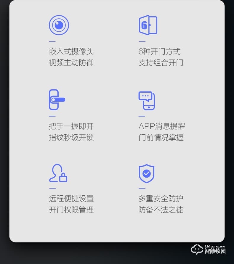 萤石智能锁 DL20VS一握开指纹电子密码锁