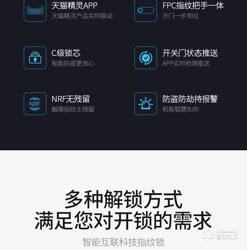 云讯智能锁 M1H家用防盗门智能锁电子密码锁