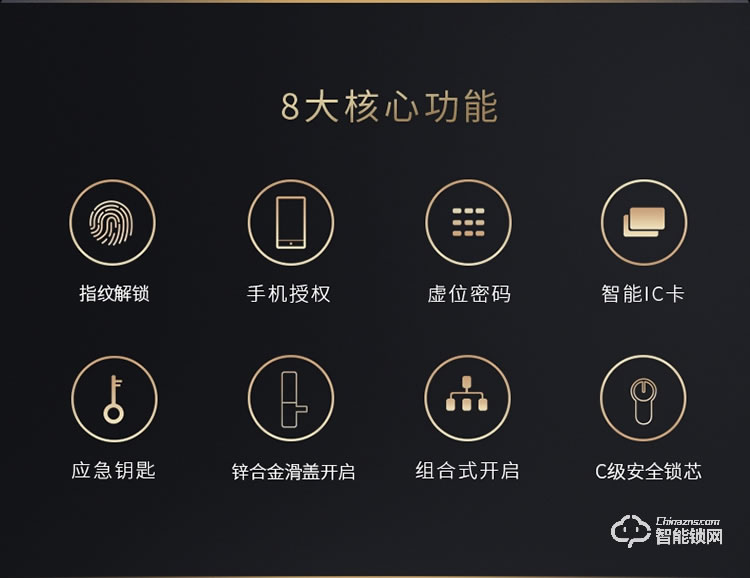 致能家智能锁 Note3家用防盗门智能指纹密码锁