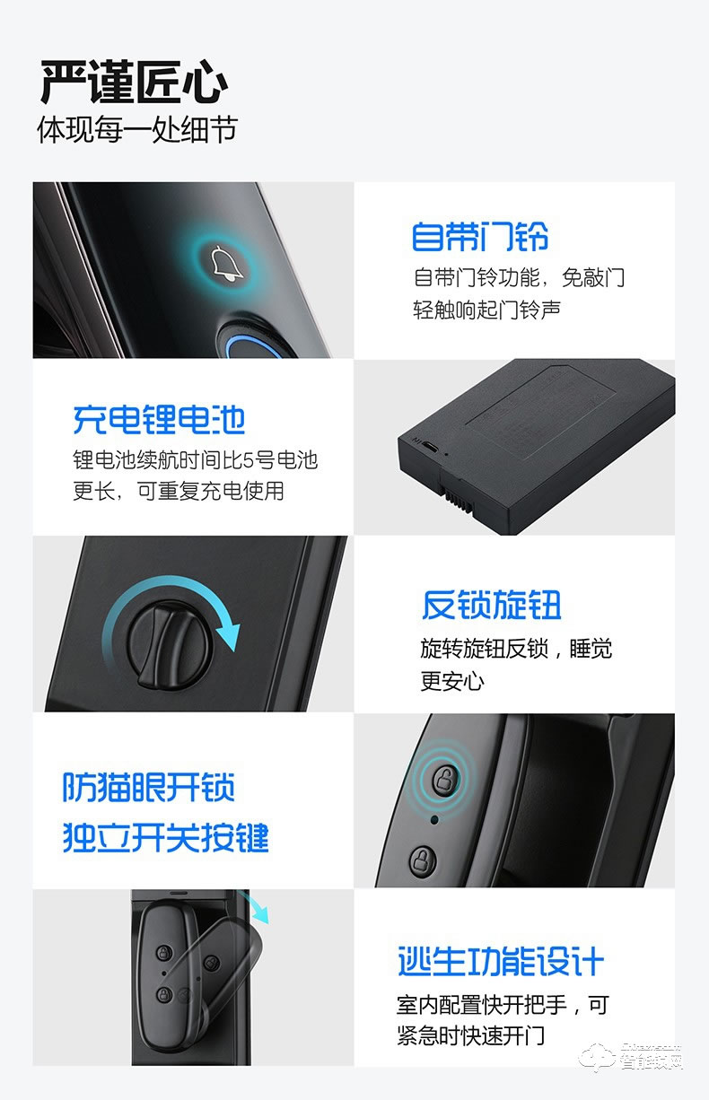 索菲亚智能锁 S88可视猫眼智能密码锁