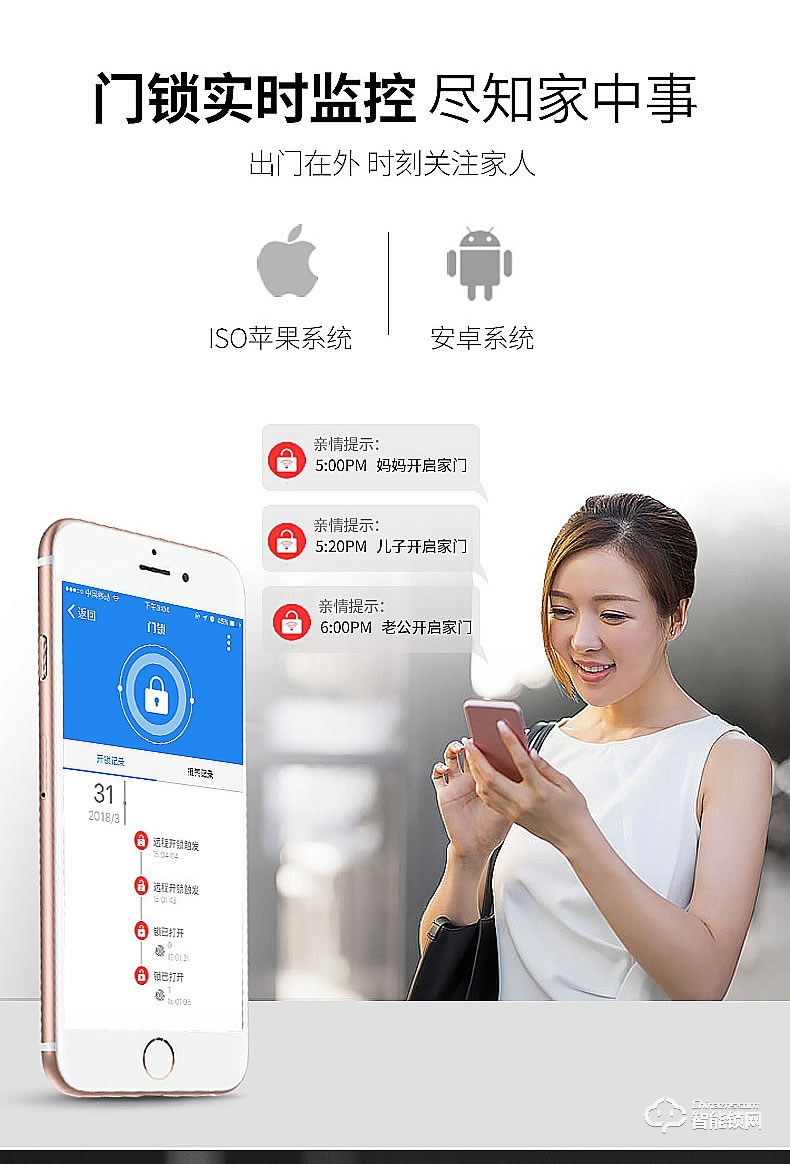 樱花智能锁 F1智能密码锁全自动门锁