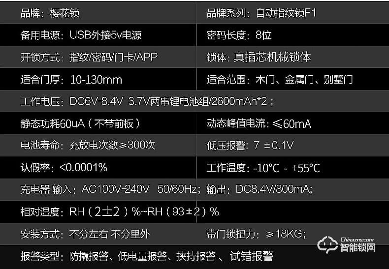樱花智能锁 F1智能密码锁全自动门锁