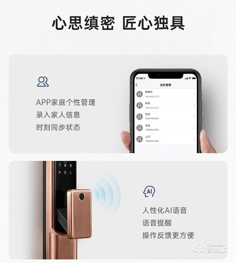 琨山通用智能锁 D8猫眼可视频监控智能锁