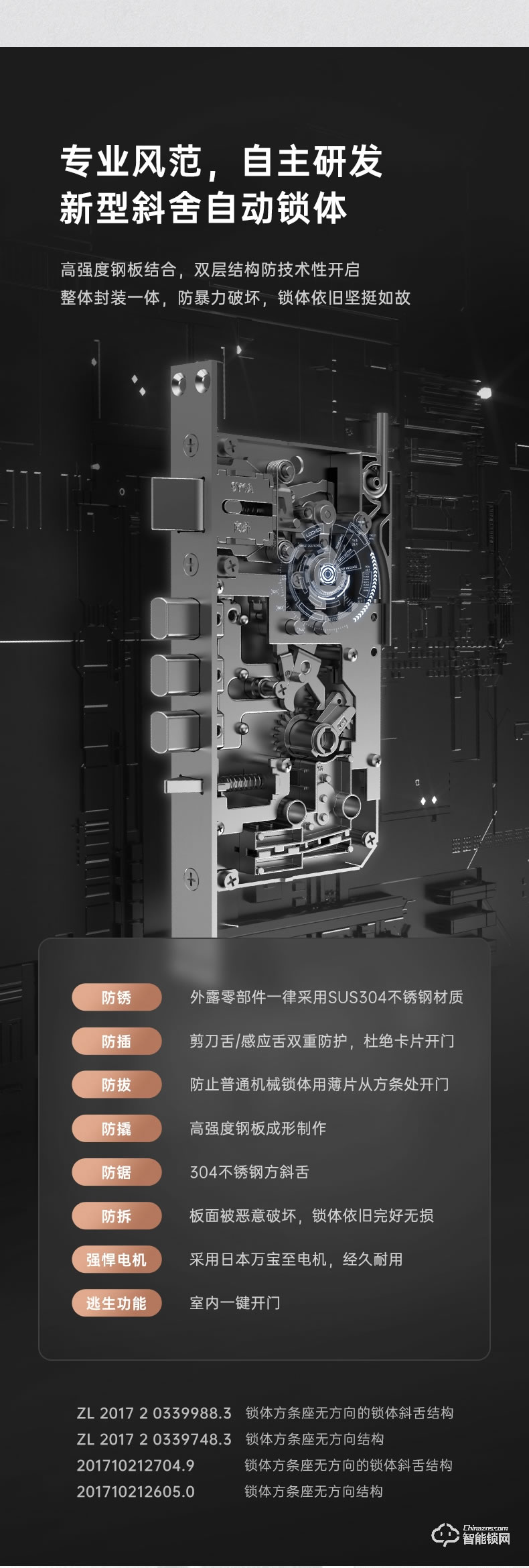 琨山通用智能锁 Y802-33家用防盗门智能电子门锁