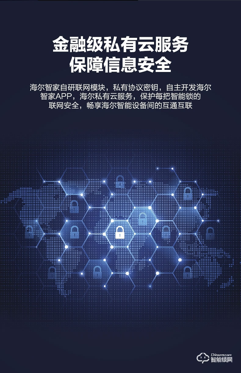 海尔智能锁 P18推拉式家用防盗门全自动智能锁
