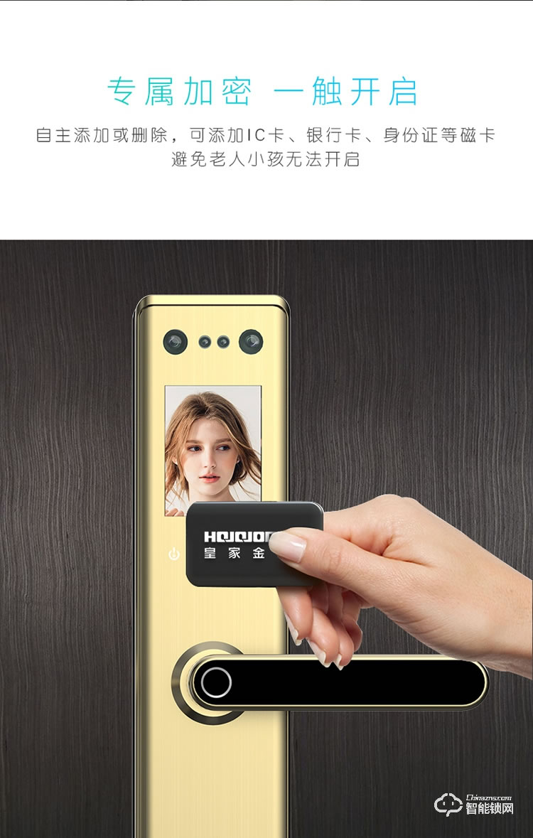 皇家金盾智能锁 R50(凯旋一号)人脸识别家用智能门电子锁