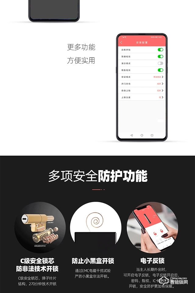 保仕盾智能锁 Q1pro全自动带监控摄像可视门铃智能锁