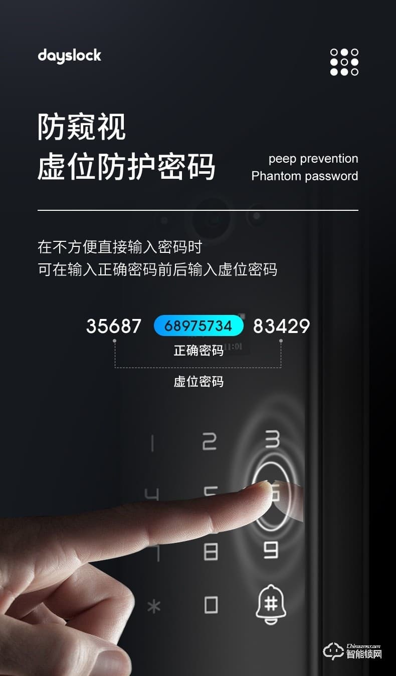 戴司智能锁 D1/D1-V可视猫眼智能锁家用防盗门锁