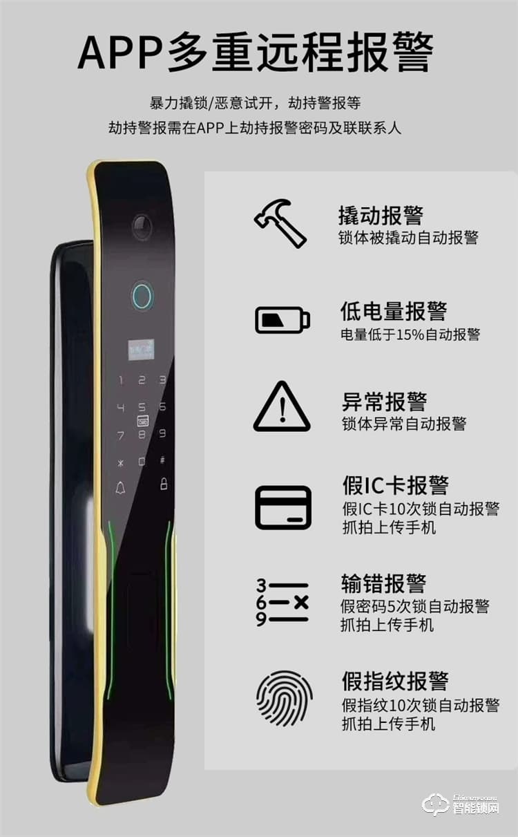 省馨智能锁 A1全自动电子锁家用密码锁