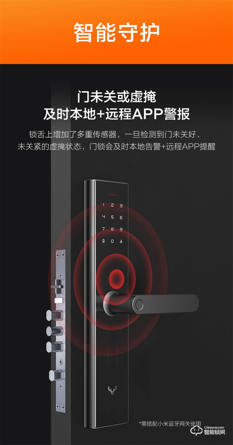 鹿客智能门锁classic2 家用防盗门电子密码锁