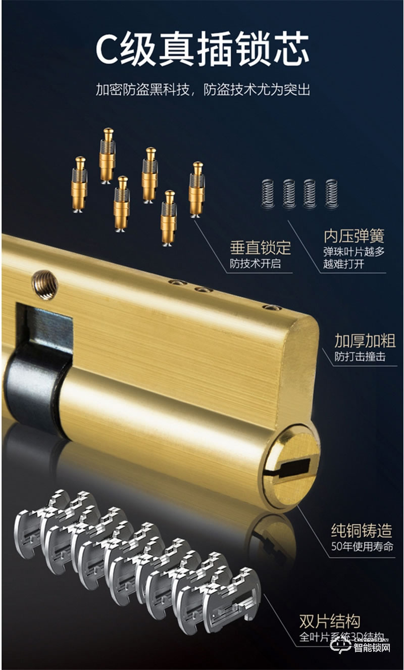 玥玛2022家用指纹密码锁FD-3D1009 全自动智能锁