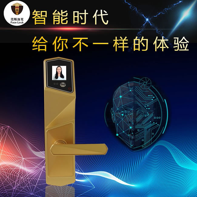 范斯洛克智能锁 黄色第二代人脸识别锁
