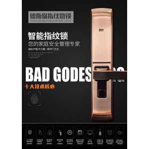 德斯保智能锁 家用滑盖智能指纹锁密码锁刷卡锁