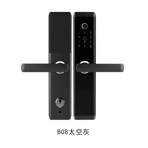步安智能锁 B08-太空灰密码指纹锁