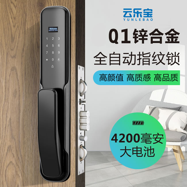 云乐宝智能锁 Q1家用防盗门密码磁卡感应锁