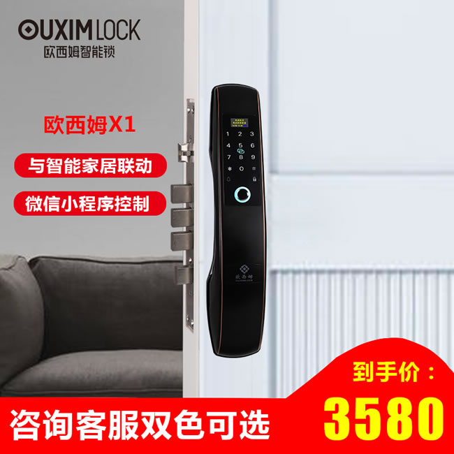 欧西姆智能锁 X1全自动家用防盗门密码锁
